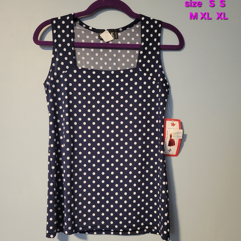 Fitted Blue/ White   Tank Top with Classic Style